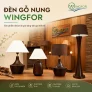 Đèn gỗ nung Wingfor: sản phẩm decor và quà tặng tân gia tinh tế