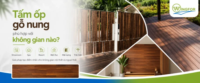 Các ứng dụng của tấm ốp gỗ nung cho không gian spa, resort và homestay