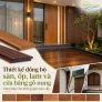 Thiết kế đồng bộ sàn, ốp, lam và cửa bằng gỗ nung cho không gian cao cấp