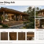 Thiết kế bungalow resort bằng gỗ nung: Giải pháp đồng bộ từ mặt dựng đến nội thất