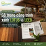 Gỗ trong LOTUS, LEED: cách chuẩn bị hồ sơ vật liệu