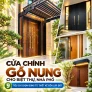 Cửa chính gỗ nung cho biệt thự, nhà phố: 9 tiêu chí chọn đúng từ thiết kế đến lắp đặt