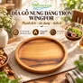 Đĩa gỗ nung dáng tròn Wingfor: điểm nhấn mềm mại cho bàn trà và bàn ăn