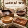 Lavabo gỗ nung trong phong cách Japandi và Wabi-sabi: Cách phối vật liệu cho phòng tắm có gu